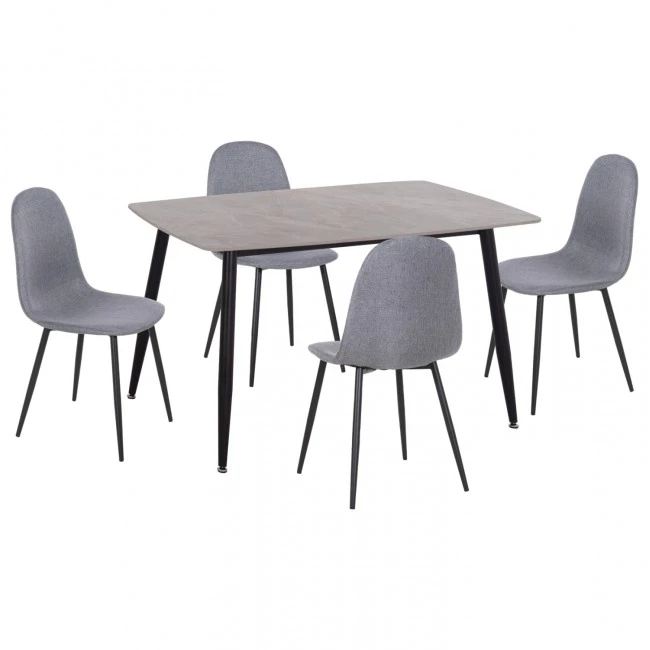 ΣΕΤ ΤΡΑΠΕΖΑΡΙΑΣ 5ΤΜΧ RAVEN HM21068.03 ΚΕΡΑΜΙΚΟ TOP ΓΚΡΙ ΜΑΡΜΑΡΟ--ΓΚΡΙ ΥΦΑΣΜΑ