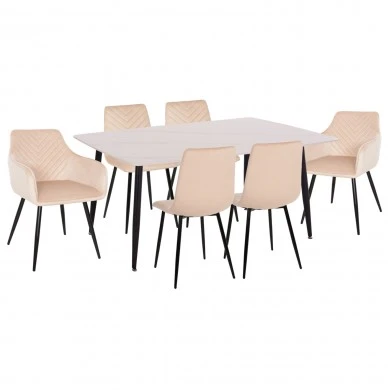 ΣΕΤ ΤΡΑΠΕΖΑΡΙΑΣ 7ΤΜΧ RAVEN HM21070.01 ΚΕΡΑΜΙΚΟ TOP--4 ΚΑΡΕΚΛΕΣ & 2 ΠΟΛΥΘΡΟΝΕΣ ΕΚΡΟΥ