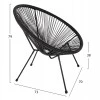 ΣΕΤ ΕΞΩΤΕΡΙΚΟΥ ΧΩΡΟΥ 3ΤΜΧ ACAPULCO HM21101 P.E.RATTAN-ΜΕΤΑΛΛΟ ΣΕ ΜΑΥΡΟ
