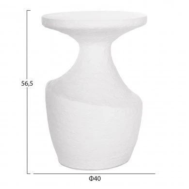 ΣΕΤ ΒΟΗΘΗΤΙΚΑ ΤΡΑΠΕΖΙΑ REBON 2ΤΜΧ HM21137.02 FIBER CEMENT ΣΕ ΛΕΥΚΟ--Φ40εκ & Φ27,5εκ