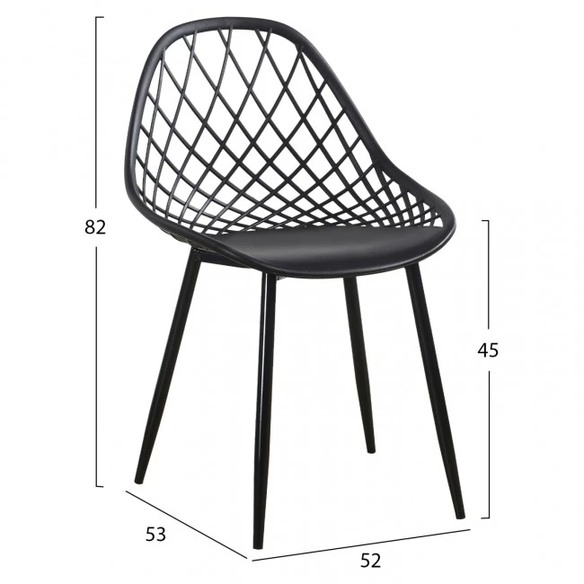 ΣΕΤ ΤΡΑΠΕΖΑΡΙΑΣ 5ΤΜΧ LIO HM21175 MDF TOP & ΠΟΛΥΠΡΟΠΥΛΕΝΙΟ ΣΕ ΜΑΥΡΟ