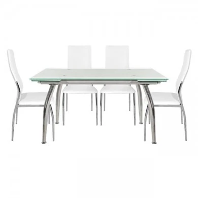 ΣΕΤ ΤΡΑΠΕΖΑΡΙΑ 5TMX ΤΡΑΠΕΖΙ LOCA 120Χ80-KIM ΛΕΥΚΕΣ HM10011.01