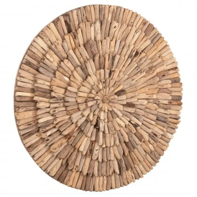 ΔΙΑΚΟΣΜΗΤΙΚΟ ΤΟΙΧΟΥ ΣΤΡΟΓΓΥΛΟ CHIIKI HM4299 DRIFTWOOD ΣΕ ΦΥΣΙΚΟ Φ80 εκ.