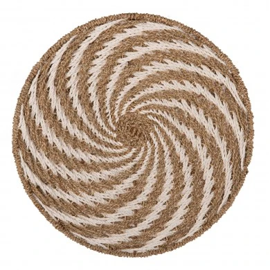 ΔΙΑΚΟΣΜΗΤΙΚΟ ΤΟΙΧΟΥ ΣΤΡΟΓΓΥΛΟ HM7830.01 ΣΠΙΡΑΛ ΟΨΗ-SEAGRASS ΣΕ ΛΕΥΚΟ-ΦΥΣΙΚΟ ΧΡΩΜΑ Φ61x3εκ.