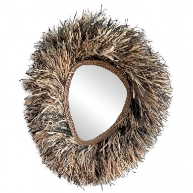 ΔΙΑΚΟΣΜΗΤΙΚΟΣ ΚΑΘΡΕΠΤΗΣ ΤΟΙΧΟΥ GRESSO HM4712 ΙΝΕΣ ΜΠΑΝΑΝΑΣ ΦΥΣΙΚΟ-ΜΑΥΡΟ 90x100Υεκ