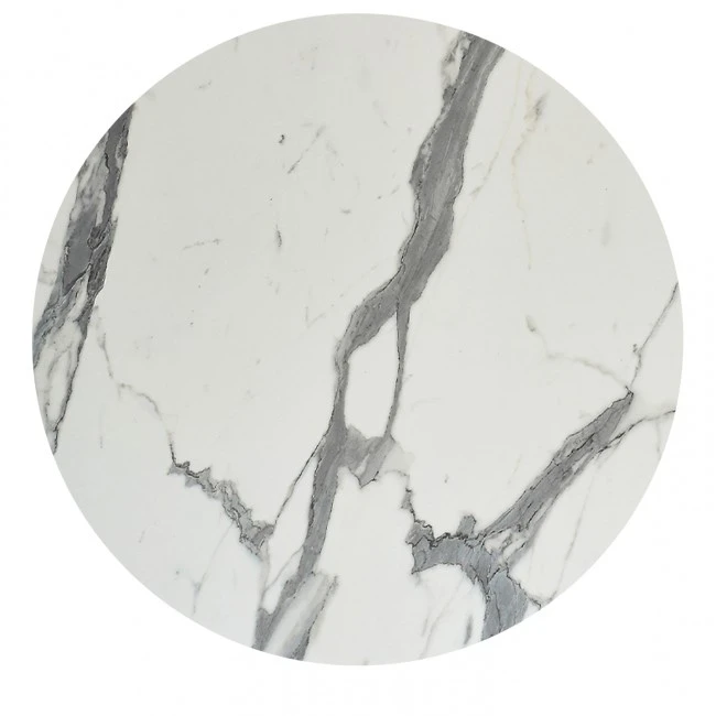 ΕΠΙΦΑΝΕΙΑ ΤΡΑΠΕΖΙΟΥ HPL ΣΤΡΟΓΓΥΛΗ HM6351.31 ΛΕΥΚΟ ΜΑΡΜΑΡΟ Φ120εκ.