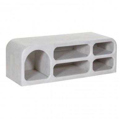 ΕΠΙΠΛΟ ΤΗΛΕΟΡΑΣΗΣ HANDYR HM9704 ΜΑΣΙΦ ΞΥΛΟ MANGO ΣΕ ΛΕΥΚΟ 130x40x45Yεκ.