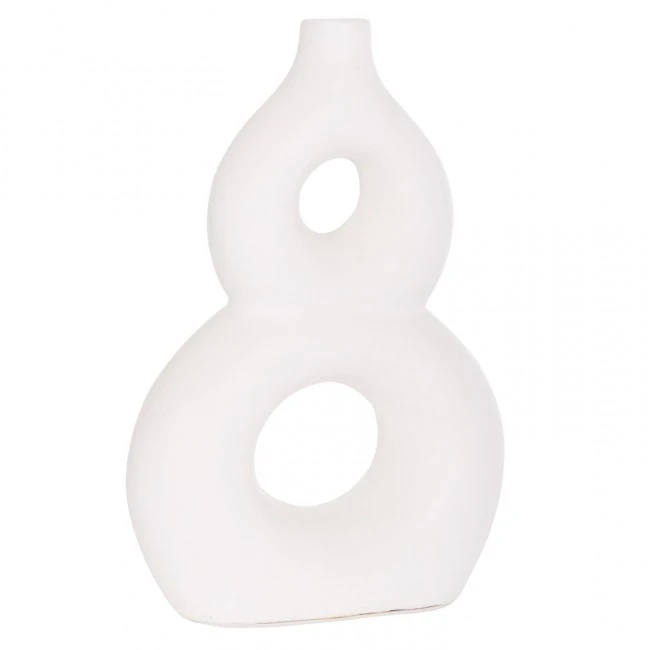 ΕΠΙΤΡΑΠΕΖΙΟ ΔΙΑΚΟΣΜΗΤΙΚΟ ΒΑΖΟ FIORIN HM4666.02S ΤΕΡΑΚΟΤΑ ΣΕ ΛΕΥΚΟ--21x7.5x31Υεκ.