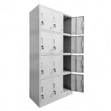 ΦΟΡΙΑΜΟΣ ΜΕΤΑΛΛΙΚΟΣ BEXLEY ΜΕ 12 ΝΤΟΥΛΑΠΑΚΙΑ ΜΕ ΚΛΕΙΔΙ HM5637.11 ΓΚΡΙ 90x45x185Υεκ