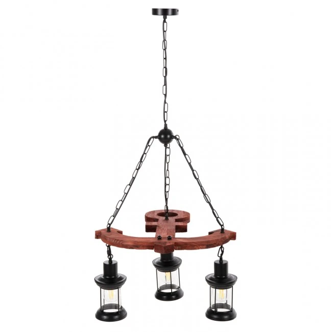 ΦΩΤΙΣΤΙΚΟ ΟΡΟΦΗΣ 3-ΦΩΤΟ HM4115 ΞΥΛΟ-ΜΕΤΑΛΛΟ-ΓΥΑΛΙ 115Υ εκ.