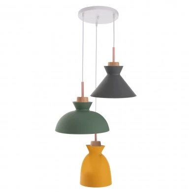 ΦΩΤΙΣΤΙΚΟ ΟΡΟΦΗΣ ΚΡΕΜΑΣΤΟ HM4141 3-ΦΩΤΟ ΜΕΤΑΛΛΟ-ΞΥΛΟ ΠΟΛΥΧΡΩΜΟ 105Υεκ.