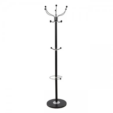 ΚΑΛΟΓΕΡΟΣ ΜΕΤΑΛΛΙΚΟΣ JUDE HM0040.01 ΠΕΡΙΣΤΡΕΦΟΜΕΝΟΣ ΜΑΥΡΟΣ ΜΕ ΜΑΡΜΑΡΟ Φ 37xΥ176 εκ.