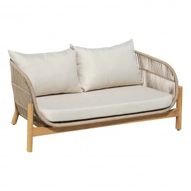 ΚΑΝΑΠΕΣ 2ΘΕΣΙΟΣ ΕΞ.ΧΩΡΟΥ SANJI HM6220 ΞΥΛΟ ΑΚΑΚΙΑΣ-ΑΛΟΥΜΙΝΙΟ-ΣΧΟΙΝΙ 168,5x80x82Υεκ.