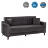 ΚΑΝΑΠΕΣ ΚΡΕΒΑΤΙ PORTMAN ΤΡΙΘΕΣΙΟΣ ΓΚΡΙ ΜΠΛΕ HM3247.01 228x86x90Υ εκ.