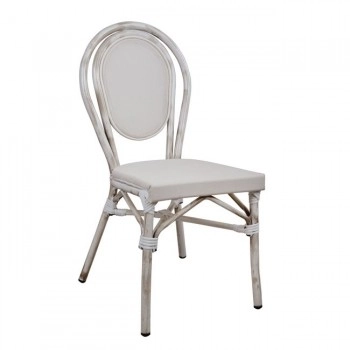 ΚΑΡΕΚΛΑ ΑΛΟΥΜΙΝΙΟΥ KASON BAMBOO LOOK ΠΑΤΙΝΑ ΓΚΡΙ ΜΕ TEXTLINE 45x57x88 εκ. HM5109