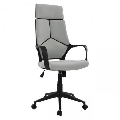 ΚΑΡΕΚΛΑ ΓΡΑΦΕΙΟΥ ANIVIA HM1073.21 ΓΚΡΙ & ΣΚΕΛΕΤΟ ΜΑΥΡΟ 64x61x127 cm