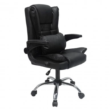 ΚΑΡΕΚΛΑ ΓΡΑΦΕΙΟΥ CANAN HM1201 ΜΑΥΡO PVC-ΒΑΣΗ ΧΡΩΜΙΟΥ 66x61x105Υεκ.