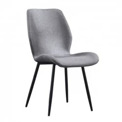 ΚΑΡΕΚΛΑ KLAY ΜΕ ΓΚΡΙ ΥΦΑΣΜΑ & ΜΑΥΡΟ ΜΕΤΑΛΛΙΚΟ ΣΚΕΛΕΤΟ HM8730.01 49X62,5X87Υ εκ.