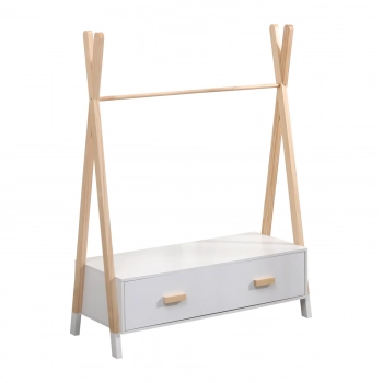 ΚΡΕΜΑΣΤΡΑ ΜΕ ΣΥΡΤΑΡΙΑ ΠΑΙΔΙΚH PASCHAL HM2491.03 ΜΕΛΑΜΙΝΗ-ΞΥΛΟ ΠΕΥΚΟΥ 80x40x130Υεκ