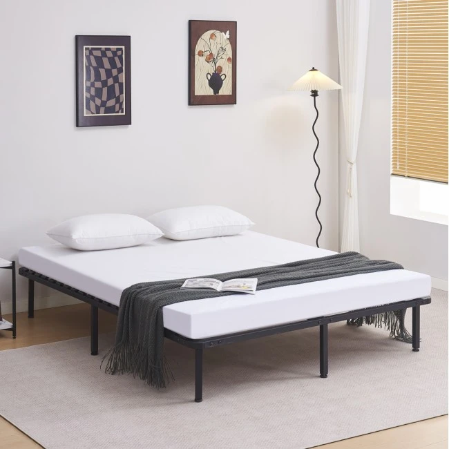 ΚΡΕΒΑΤΙ-ΥΠΟΣΤΡΩΜΑ ΔΙΠΛΟ MARKY HM694.01 ΜΕΤΑΛΛΙΚΟ ΜΑΥΡΟ ΓΙΑ ΣΤΡΩΜΑ 200x160εκ