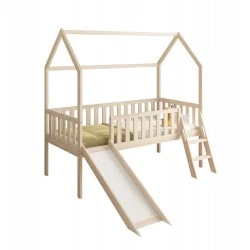 ΠΑΙΔΙΚΟ ΚΡΕΒΑΤΙ τ.MONTESSORI ΜΕ ΤΣΟΥΛΗΘΡΑ PHYLLIS HM701.01 ΞΥΛΟ ΠΕΥΚΟΥ ΦΥΣΙΚΟ ΓΙΑ 90x190εκ