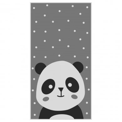 ΠΑΙΔΙΚΟ ΧΑΛΙ ΜΕ ΚΡΟΣΙΑ ΣΕΙΡΑ KIDDER HM7678.14 PANDA ΓΚΡΙ 80Χ150 εκ.