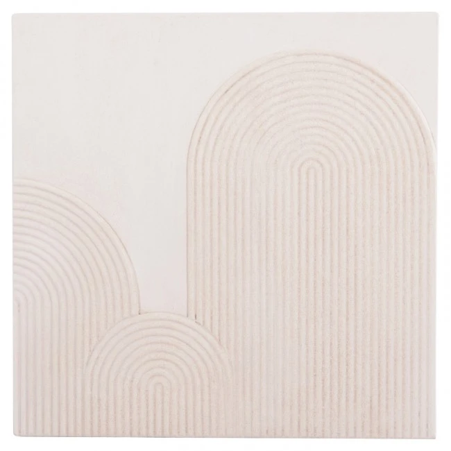 ΠΙΝΑΚΑΣ ΤΕΤΡΑΓΩΝΟΣ ΣΕΙΡΑ SANTORINI HM4517 MDF ΣΕ ΥΠΟΛΕΥΚΟ ΧΡΩΜΑ 80x4,5(πάχος)x80Υεκ.