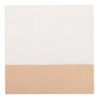 ΠΙΝΑΚΑΣ ΤΕΤΡΑΓΩΝΟΣ ΣΕΙΡΑ SANTORINI HM4519 MDF ΣΕ ΥΠΟΛΕΥΚΟ-ΚΑΦΕ ΧΡΩΜΑ 80x4(πάχος)x80Υεκ.