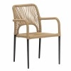 ΠΟΛΥΘΡΟΝΑ ΑΛΟΥΜΙΝΙΟΥ NOJO HM5771.02 ΓΚΡΙ ΜΕ P.E.TWIST RATTAN ΜΠΕΖ 55x63x82Y εκ.