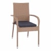 ΠΟΛΥΘΡΟΝΑ ΜΕΤΑΛΛΙΚΗ ANISHA HM5685.02 ΜΕ ΜΑΞΙΛΑΡΙ WICKER ΚΑΦΕ-ΜΟΚΑ ΣΤΟΙΒ/ΜΕΝΗ 56x60x94 εκ.