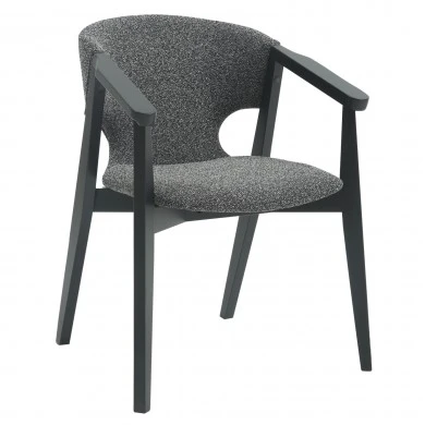 ΠΟΛΥΘΡΟΝΑ YEGER HM9995.01 ΞΥΛΟ ΟΞΙΑΣ ΣΕ ΜΑΥΡΟ-ΣΚΟΥΡΟ ΓΚΡΙ ΥΦΑΣΜΑ 59x58x78Υεκ.