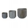 ΣΕΤ 3ΤΜΧ ΓΛΑΣΤΡΕΣ ΣΤΡΟΓΓΥΛΕΣ ΣΕΙΡΑ GARDENER HM4724 FIBERCLAY-ΧΡΩΜΑ CEMENT Φ55x55Υεκ