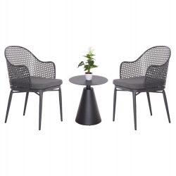 ΣΕΤ LOUNGE 3TMX ΕΞ.ΧΩΡΟΥ OREGO HM21106.01 ΑΛΟΥΜΙΝΙΟ ΣΕ ΣΚΟΥΡΟ ΓΚΡΙ