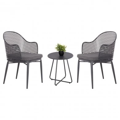 ΣΕΤ LOUNGE 3TMX ΕΞ.ΧΩΡΟΥ OREGO HM21107.01 ΑΛΟΥΜΙΝΙΟ & ΜΕΤΑΛΛΟ ΣΕ ΣΚΟΥΡΟ ΓΚΡΙ