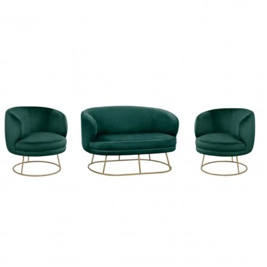 ΣΕΤ ΣΑΛΟΝΙ 3ΤΜΧ ARIEN HM11051.03 ΚΥΠΑΡΙΣΣΙ ΒΕΛΟΥΔΟ-ΧΡΥΣΗ ΒΑΣΗ