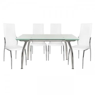 ΣΕΤ ΤΡΑΠΕΖΑΡΙΑ 5TMX ΤΡΑΠΕΖΙ LOCA 120Χ80-KIM ΛΕΥΚΕΣ HM10011.01