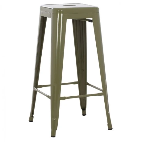 ΣΚΑΜΠΟ BAR ΜΕΤΑΛΛΙΚΟ MELITA ΣΕ DARK OLIVE GREEN HM8642.03 43x43x78 εκ.