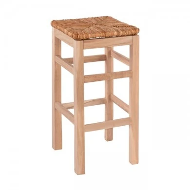 ΣΚΑΜΠΟ ΞΥΛΙΝΟ Χ.ΠΛΑΤΗ ΑΒΑΦΟ ΜΕ ΨΑΘΑ HM10378.02 35,5x35,5x78 εκ.