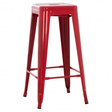 ΣΚΑΜΠΟ ΜΠΑΡ ΜΕΤΑΛΛΙΚΟ MELITA-PRO HM8642.44 ΣΕ ΚΟΚΚΙΝΟ 43x43x78Υεκ.