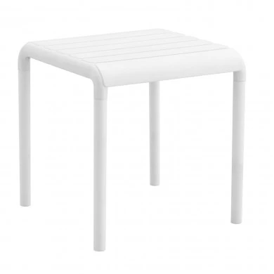 ΤΡΑΠΕΖΑΚΙ ΤΕΤΡΑΓΩΝΟ KORVER HM6335.01 ΠΟΛΥΠΡΟΠΥΛΕΝΙΟ ΣΕ ΛΕΥΚΟ 45x45x47Υεκ.