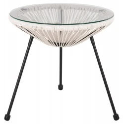 ΤΡΑΠΕΖΙ ΒΟΗΘΗΤΙΚΟ ALLEGRA HM5874.12 ΜΕΤΑΛΛΟ ΜΑΥΡΟ-ΣΥΝΘ. RATTAN ΛΕΥΚΟ Φ47x45Yεκ. ΤΡΑΠΕΖΙ ΒΟΗΘΗΤΙΚΟ ALLEGRA HM5874.12 ΜΕΤΑΛΛΟ ΜΑΥΡΟ-ΣΥΝΘ. RATTAN ΛΕΥΚΟ Φ47x45Yεκ.