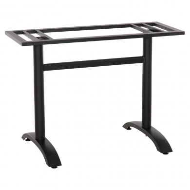 ΒΑΣΗ ΤΡΑΠΕΖΙΟΥ ΜΕΤΑΛΛΙΚΗ ΔΙΠΛΗ HM461.11 ΜΑΥΡΗ ΜΑΤ ΜΕ ΡΕΓΟΥΛΑΤΟΡΟΥΣ 100Χ60Χ73Υεκ.