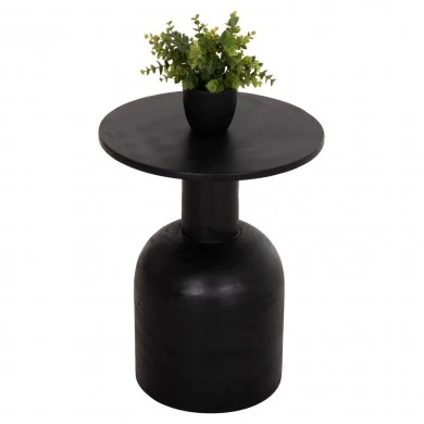 ΒΟΗΘΗΤΙΚΟ ΤΡΑΠΕΖΑΚΙ PUMBE HM9891.12 ΞΥΛΟ SUAR ΣΕ ΜΑΥΡΟ ΧΡΩΜΑ Φ40x50Υεκ