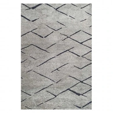 ΧΑΛΙ ΣΑΛΟΝΙΟΥ CALLISTO ΜΕ ΚΡΟΣΙΑ HM7674.02 ΑΝΟΙΧΤΟ ΓΚΡΙ ΜΑΥΡΟ 160Χ230 εκ.