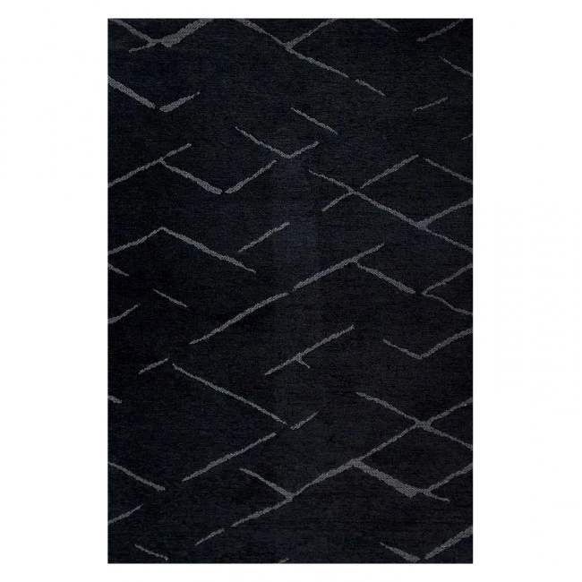 ΧΑΛΙ ΣΑΛΟΝΙΟΥ CALLISTO ΜΕ ΚΡΟΣΙΑ HM7674.03 ΜΑΥΡΟ ΓΚΡΙ 160Χ230 εκ.