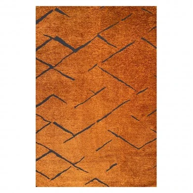 ΧΑΛΙ ΣΑΛΟΝΙΟΥ CALLISTO ΜΕ ΚΡΟΣΙΑ HM7674.04 ΧΑΛΚΙΝΟ ΜΑΥΡΟ 160Χ230 εκ.