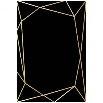 ΧΑΛΙ ΣΑΛΟΝΙΟΥ ΜΕ ΚΡΟΣΙΑ JOSIANE ΜΑΥΡΟ - ΧΡΥΣΟ HM7675.30  160X230 εκ.