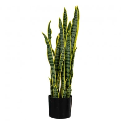 ARTIFICIAL SANSEVIERIA PLANT 80CM WITH 21 LEAVES IN PLASTIC POT D17X14.5CM