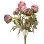 ARTIFICIAL PURPLE ROSE BUSH X7 42CM