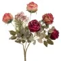 ARTIFICIAL RED ROSE BUSH X7 42CM